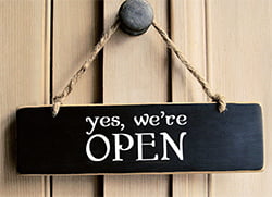 We Are Open For Business